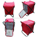 Small camping furniture folding stool with cooler bags